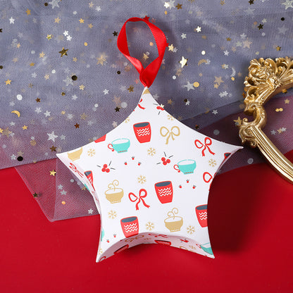 Christmas candy packaging box, Christmas gift box, new pentagonal star gift packaging box