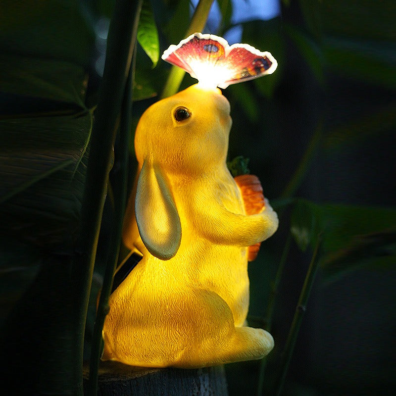 Solar waterproof and luminous rabbit light courtyard