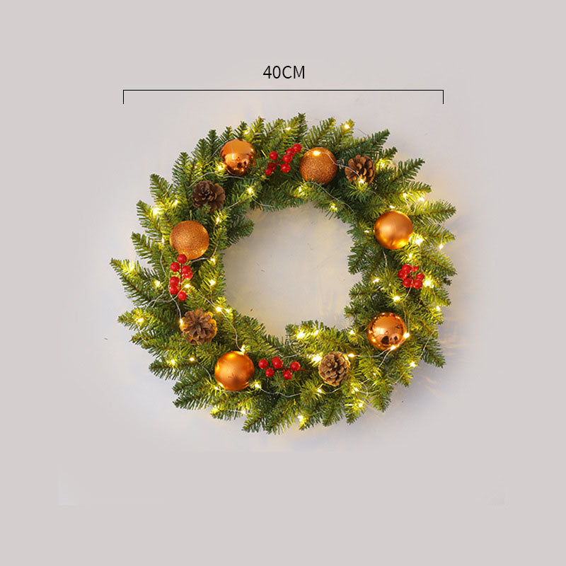Christmas wreath rattan 30/40/50/60cm Christmas decoration wreath door hanging scene
