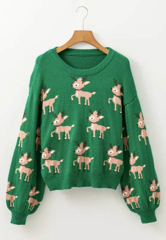 Christmas sweater lazy loose cute long sleeved pullover knitted sweater