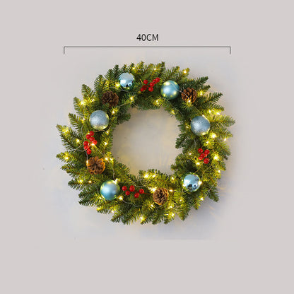 Christmas wreath rattan 30/40/50/60cm Christmas decoration wreath door hanging scene