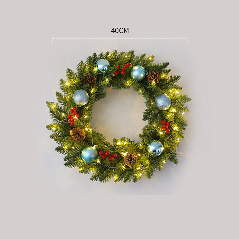 Christmas wreath rattan 30/40/50/60cm Christmas decoration wreath door hanging scene