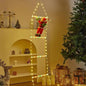 1.5/3M LED Christmas Decor: Climbing Santa, Plug/USB, 8 Flash Modes (for Home/Tree/Wall Window)