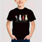Combed Cotton New Christmas Children's Short Sleeve Girls' T-Shirt Kids Clothing Boys' Short Sleeve