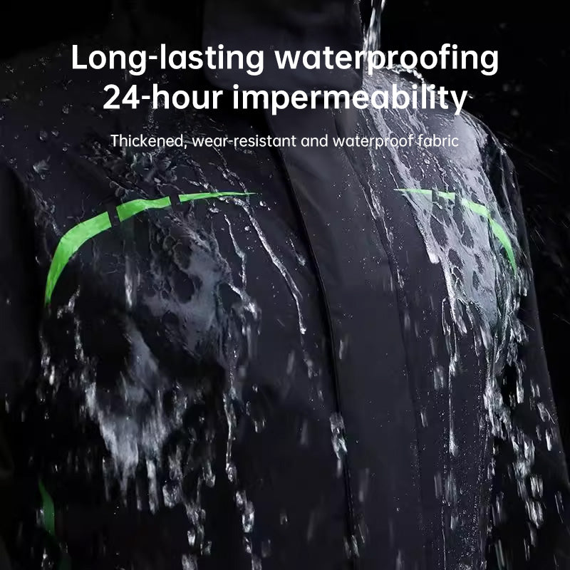 Waterproof Split Motorcycle Rain Suit - Lightweight, Foldable, Windproof, Heavy Rain Protection