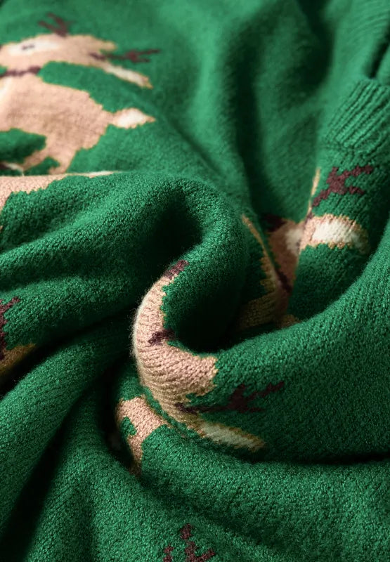 Christmas sweater lazy loose cute long sleeved pullover knitted sweater