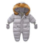 Winter Children Clothing Set Baby Boy Girl Clothes Warm Down Jacket Coat Jumpsuit Snowsuit Kids Parka Real Fur Overalls Overcoat